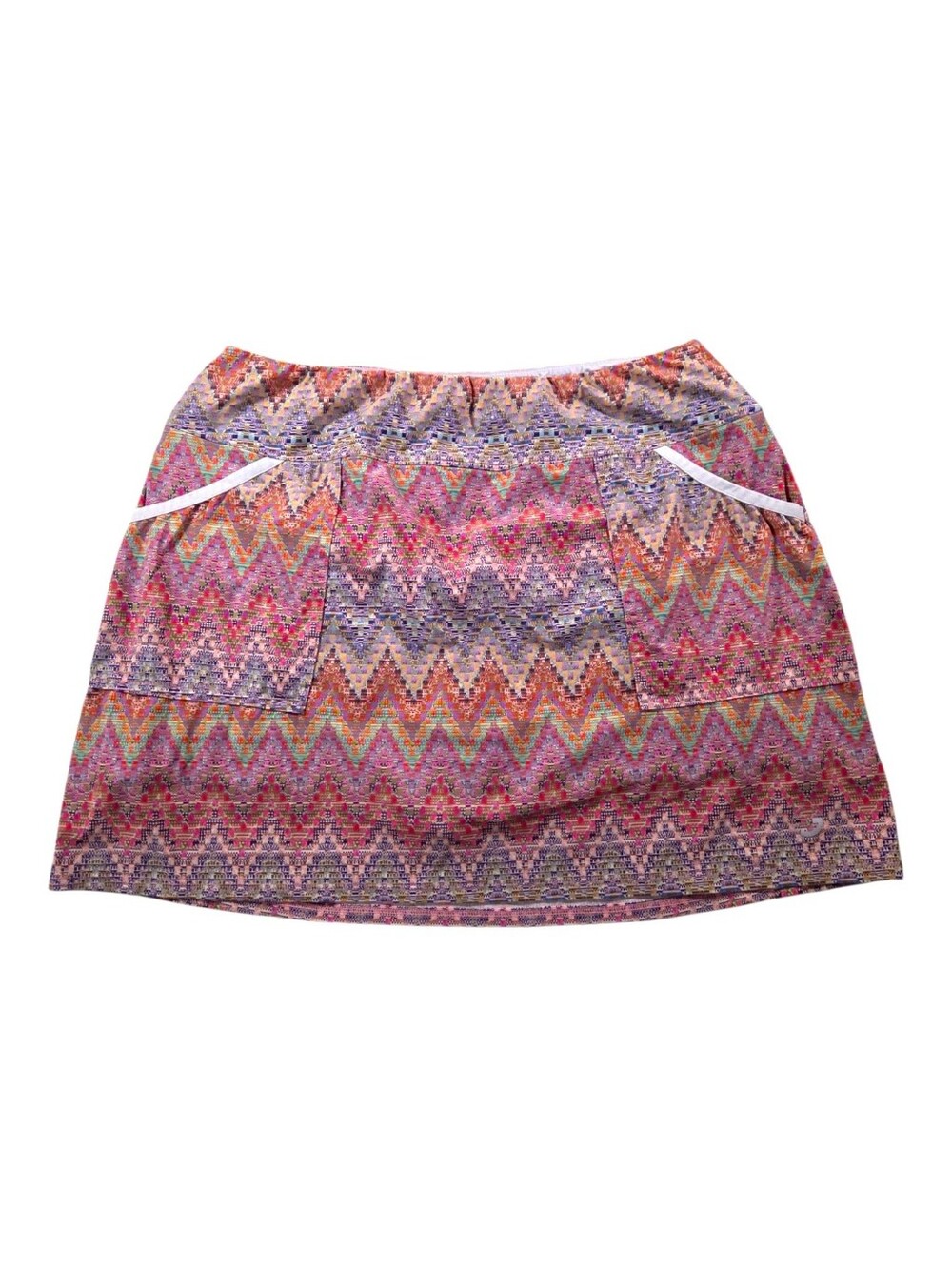FORAY GOLF Patch Pocket Skirt Women’s L Golf tennis Skort Digital Zigzag 160